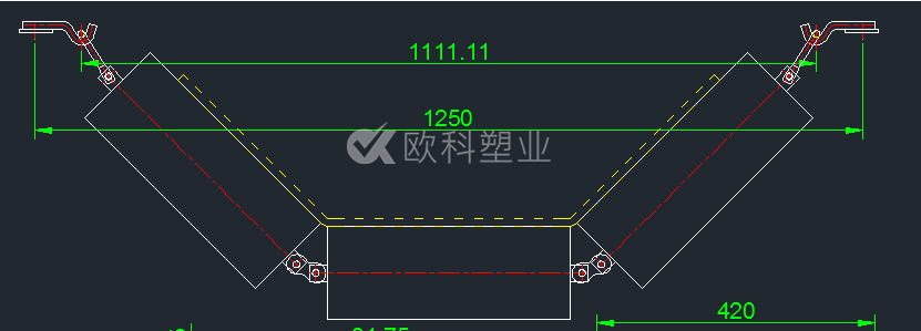 聚乙烯吊环托辊